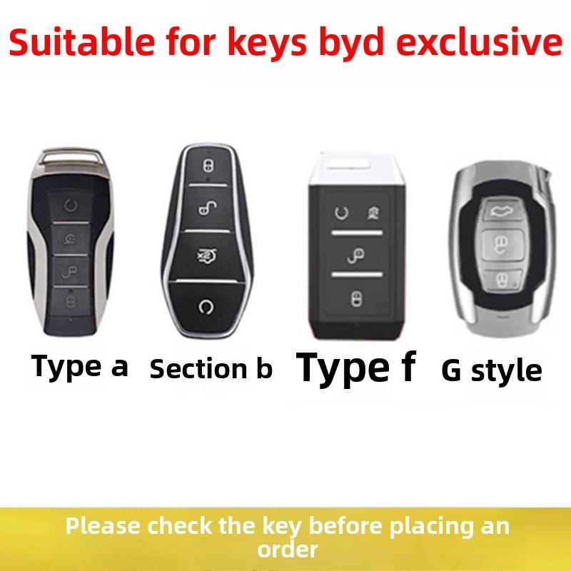 NEW Zinc Alloy Leather Car Remote Key Case Cover For BYD Atto 3 Han EV Dolphi Tang Dm Qin PLUS Song Pro MAX Yuan Accessories
