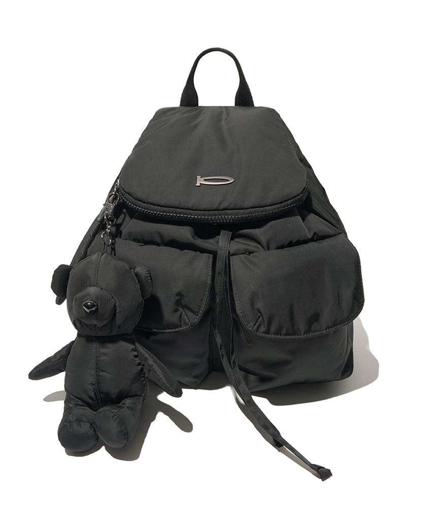Physical Department Bear Keyring Padded Backpack_Black