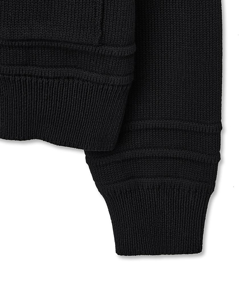 Noirer Lux Cotton Classic Cardigan (Black)