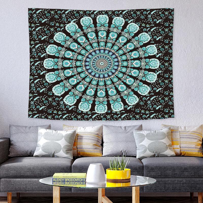 Mandala beach towel multi-purpose tapestry sitting blanket wall hanging bedroom background cloth blanket ethnic style