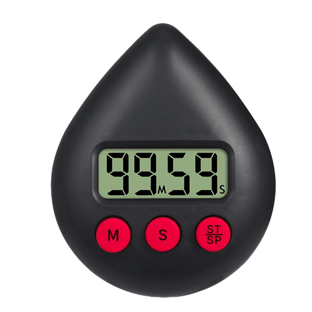 Bathroom Timer Black Digital Timer Bathroom Timer Efficient Alarm Hanging Holes Magnetic Mount Memory Function