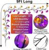 Waterproof LED Halloween Rattan String Lights - Spider & Bat Design for Outdoor Decoration