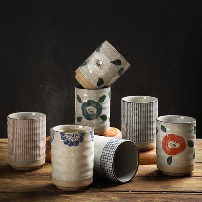 Cute Japanese Ceramics Water Cups Fashion Teacup Coffee Milk Beer Mug Restaurant Heat-insulated To-go Cups Table Decoration