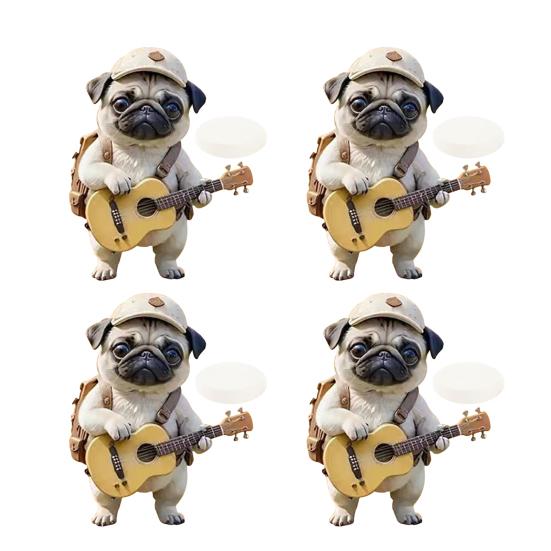 Désodorisant de Voiture Acrylique Clip d'Aération Chien Décoratif Parfum de Voiture Clip Climatiseur Voiture Anti-Rouille Chien Adore Cadeau Accessoires Intérieur d'Aération Auto