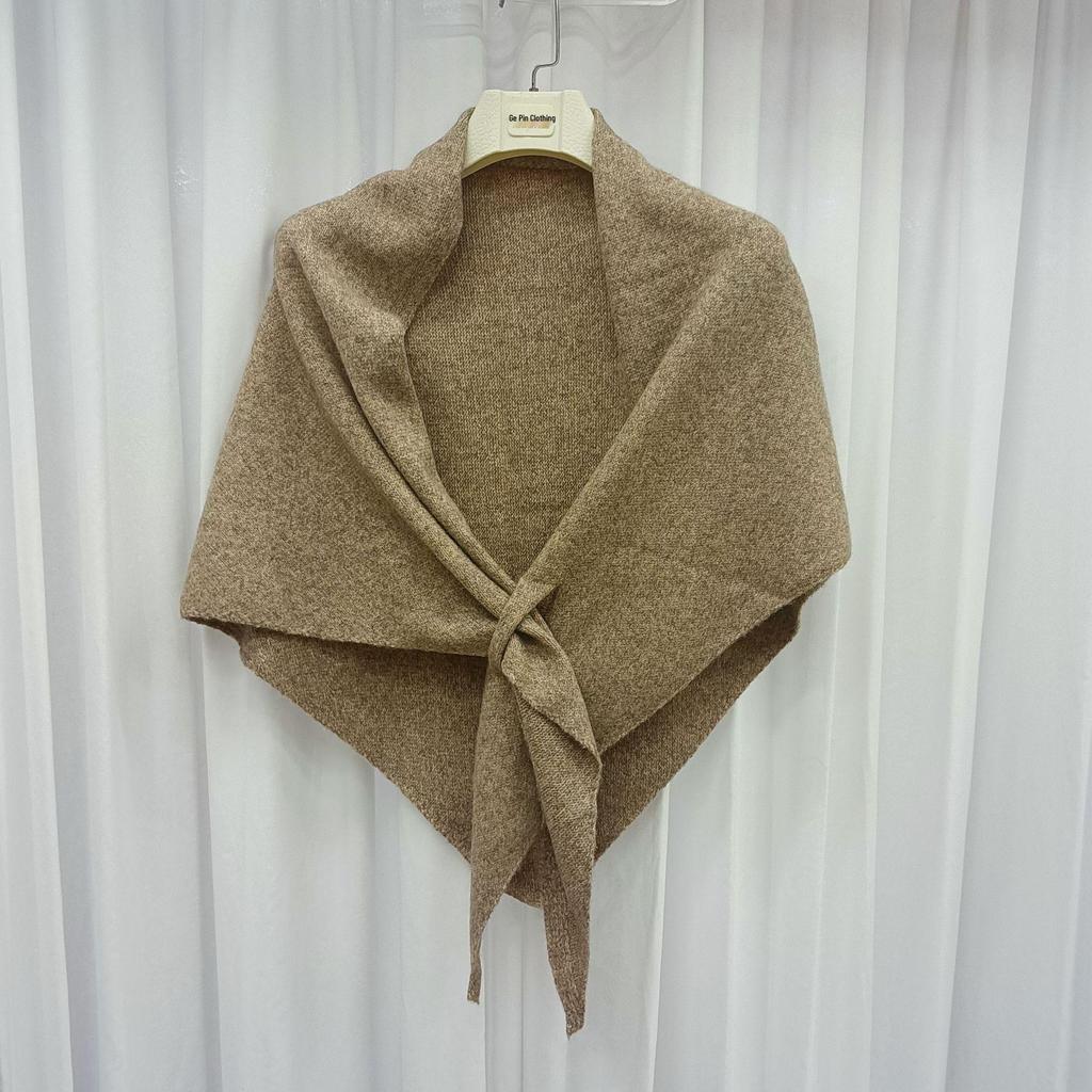 Sciarpa Spessa da Donna in Misto Lana - Calda, Monocolore, Sciarpa Lavorata a Maglia per Autunno e Inverno