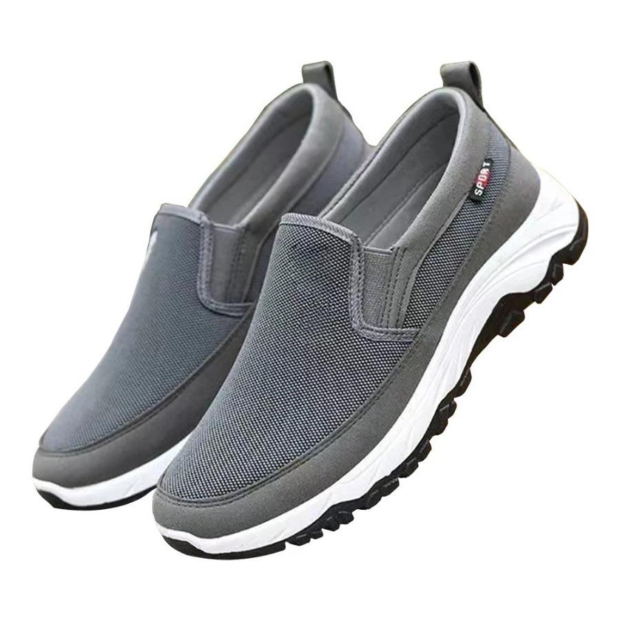 

2025Men Shoes Sports Shoes Breathable Orthopedic Travel Plimsolls Flat Slip On for Outdoor Activity Hiking Walking shoes for men 44 чорний
