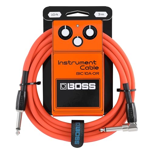 

BOSS Boss BIC-10A-OR Guitar Cable Orange 3m L Type - Straight Type Oxygen-free Braided Cable