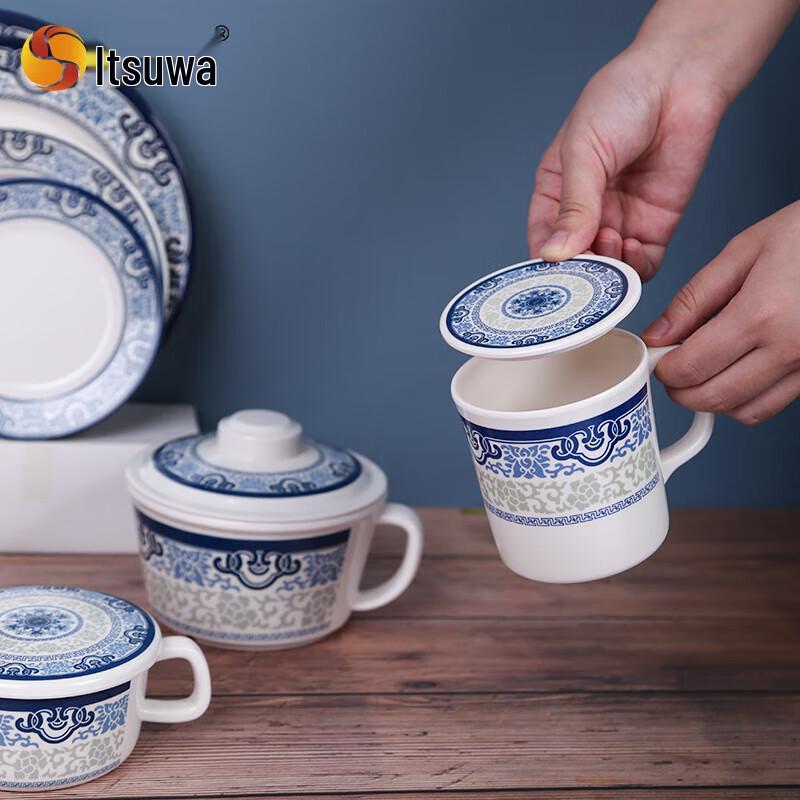 Wuhe Chinese Blue & White Melamine Round Plate