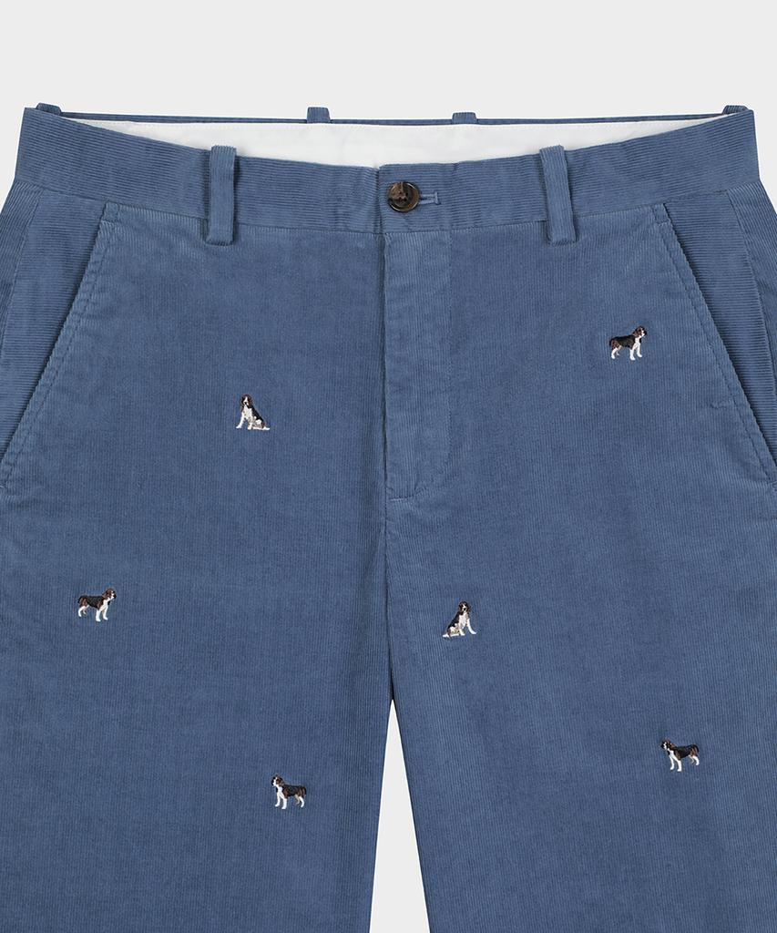 BROOKS BROTHERS Regular Fit 15W Beagle Embroidery Chino Pants (Blue) (Bbpcmm4765Mew)