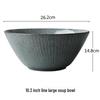 ZISIZ Striped Ceramic Large Deep Bowl