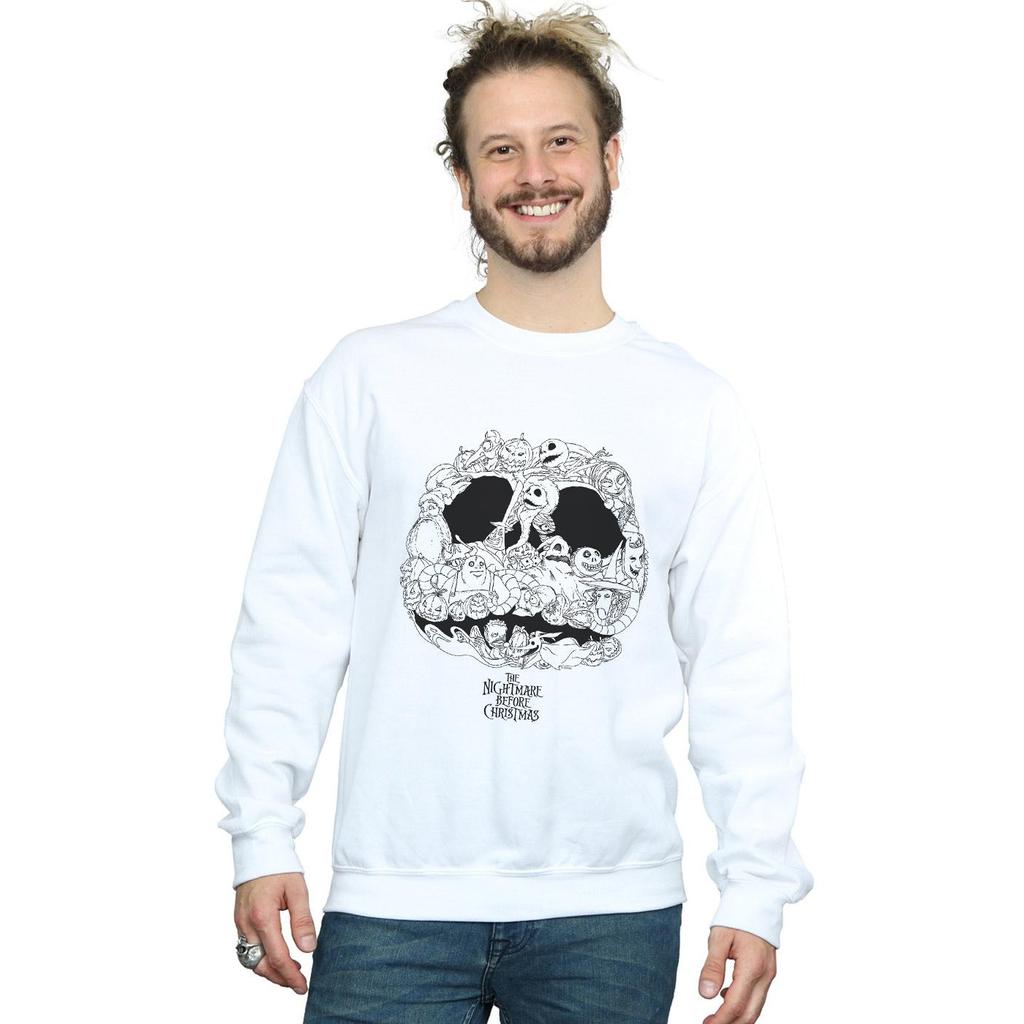 Disney Mens Nightmare Before Christmas Jack Skellington Jack-O-Lanterns Sweatshirt