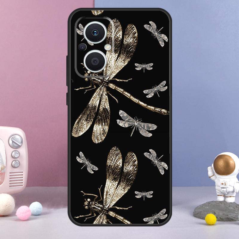 Luxury Dragonfly Funda For OPPO Reno 14 F 11F 12F 13F 10 11 12 13 Pro 7 8 Lite OPPO Find X8 X6 X5 X9 Pro Case