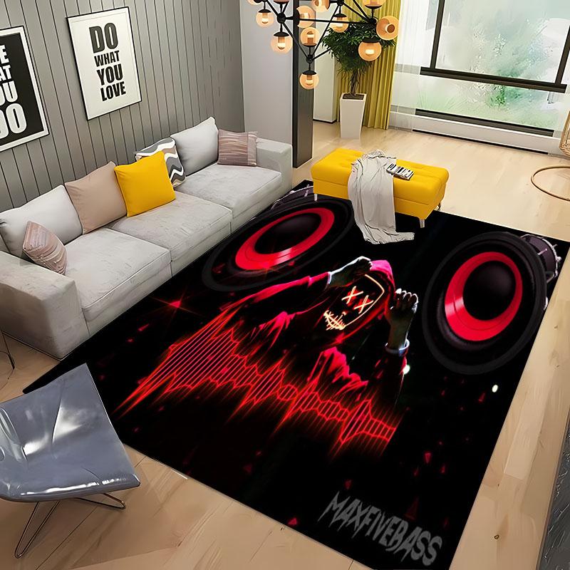 Cool Bass Sound 3D Printing Area Carpets for Home Living Room Children's Bedroom Sofa Doormat Kitchen Floor Rugs Anti-slipDecor