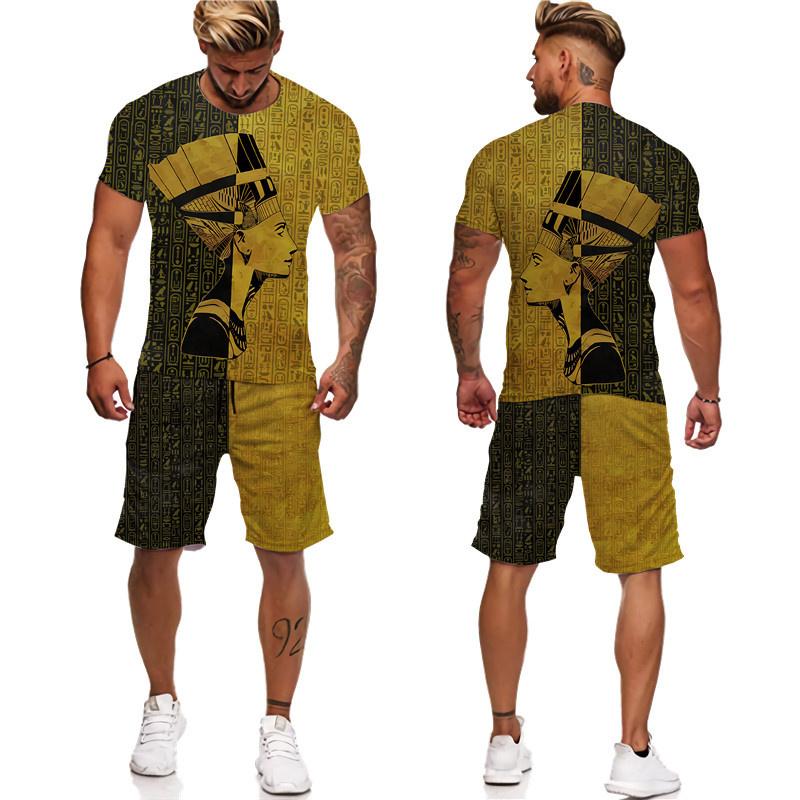 Vechiul Horus Zeul Egiptean Ochiul Egiptului Faraon Imprimare 3D Tricouri/Short/Costume Hip Hop Îmbrăcăminte Streetwear Unisex Seturi 2 piese