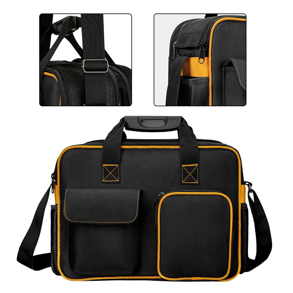 19-Pocket Tool Bag With Shoulder Strap Multi-use Tool Bags Electrician Specific Repair Canvas Tool Bag Portable Storage Bag