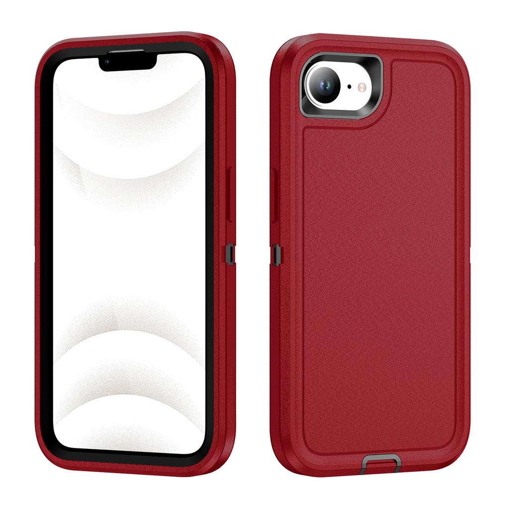 For iPhone 16e Case PC+Silicone+EVA 3 in 1 Shockproof Phone Cover