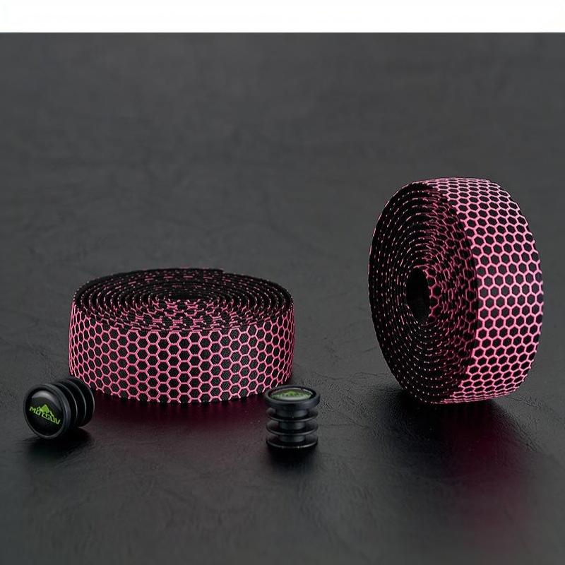 2 Rolls Bike Handlebar Tape Honeycomb Texture Non Slip Breathable Shock Absorbing For Road Mountain Cycling Rides