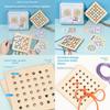 Double Player Wooden Rope Threading Board Game For Kids Learning Development