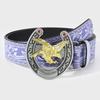 Artistic Eagle Shaped Pu Leather Belt For Men With Ethnic And Vintage Touch