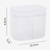 PP Cotton Swab Box Transparent With Lid Storage Organizer Easy To Use Two Compartments Storage Dispenser Bathroom