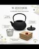 CAST IRON KETTLE 1.8L LARGE BLACK FOR TEA + STEEL INFuser