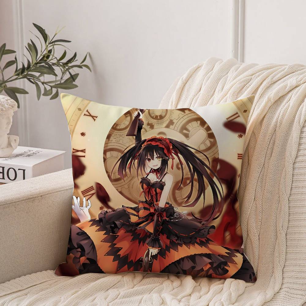 T-Tokisaki Kurumi Pillow Case Home Decor Throw For Sofa Bed Car Room Decor Gift Idea