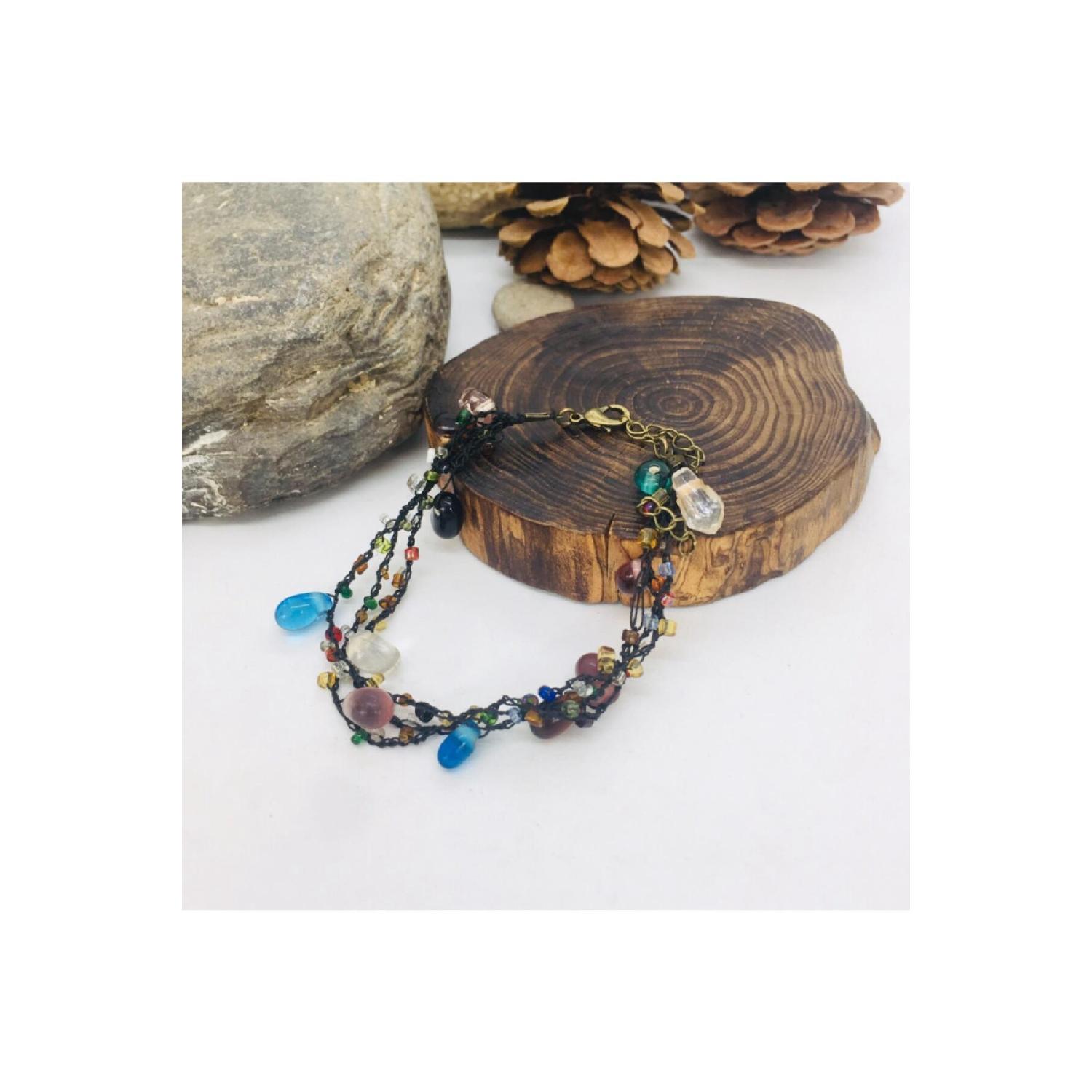 

Женские этнические аутентичные хиппи богемные стеклянные бусины ручной работы