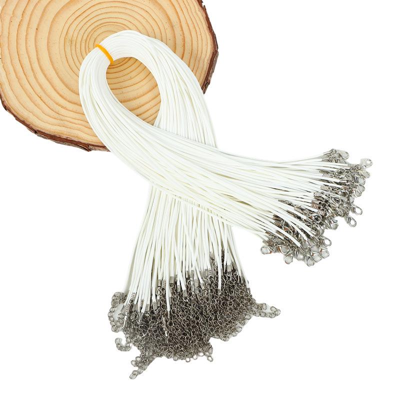 Black Korean Wax Cord: 2.0/1.5mm Necklace Jewelry String for Pendants