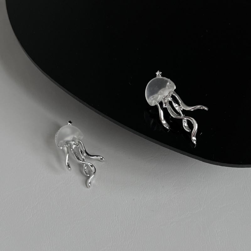 Jellyfish Shape Necklace/Earrings Delicate Decorative Jewelry Accessories Lightweight Jellyfish Pendant Necklace/Earring
