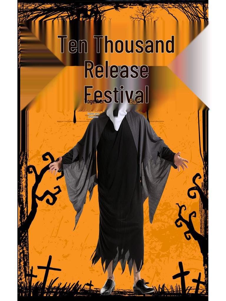 Adult & Children Scream Ghost Festival Cosplay Costume - Halloween & Performance Robe