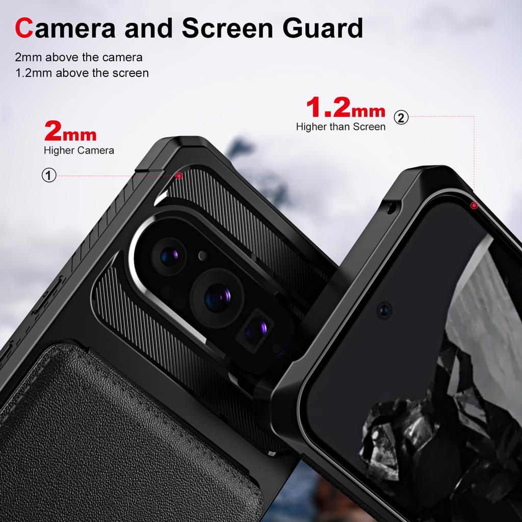 ZM11 For Google Pixel 9 Pro/9 Case Card Slot Kickstand PU+TPU Phone Cover