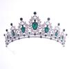 Bridal Headwear Green-Colour Women's Fashion Party Crown Girl Performance Tiaras