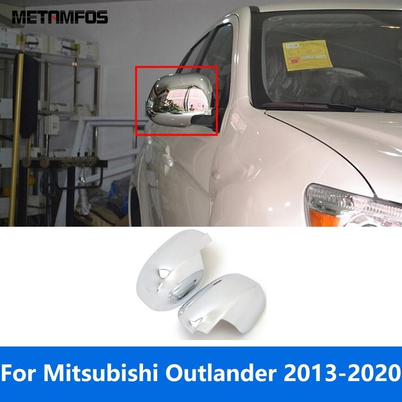 Rearview Side View Mirror Cover Trim For Mitsubishi Outlander 2013-2017 2018   Chrome Protector Accessories Car Styling