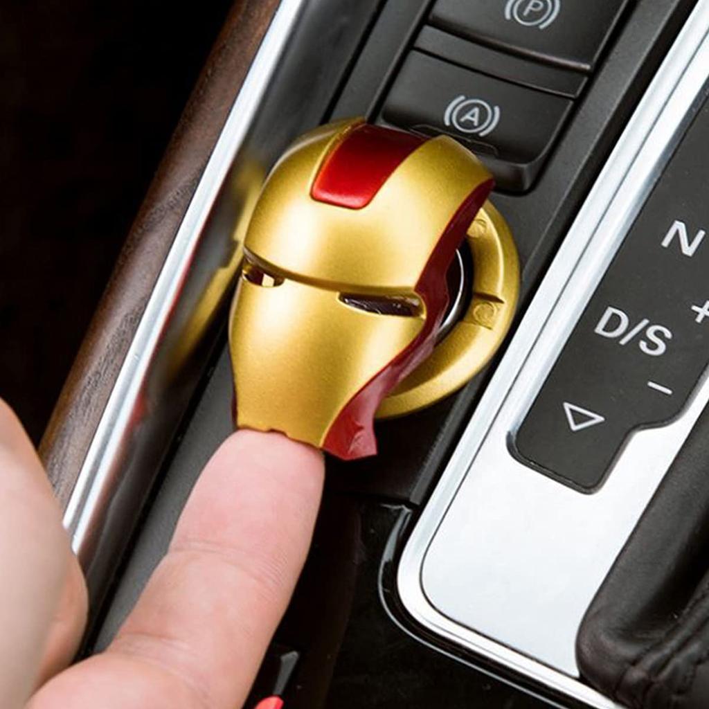 [Echt] Auto Motor Knopf Abdeckung Knopf Schalter Dekorative Abdeckung Kratzschutz Dekorationsaufkleber Zinklegierung