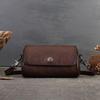 Johnature Vintage Hakiki Deri Yaz Yastık Çanta El Yapımı Çok Yönlü Düz Renk Kadın Omuz ve Crossbody Çanta