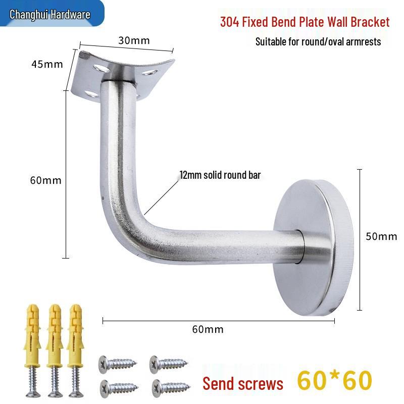 Soporte de Pared Diungzhi201 de Acero Inoxidable para Pasamanos de Escalera, Grado 304