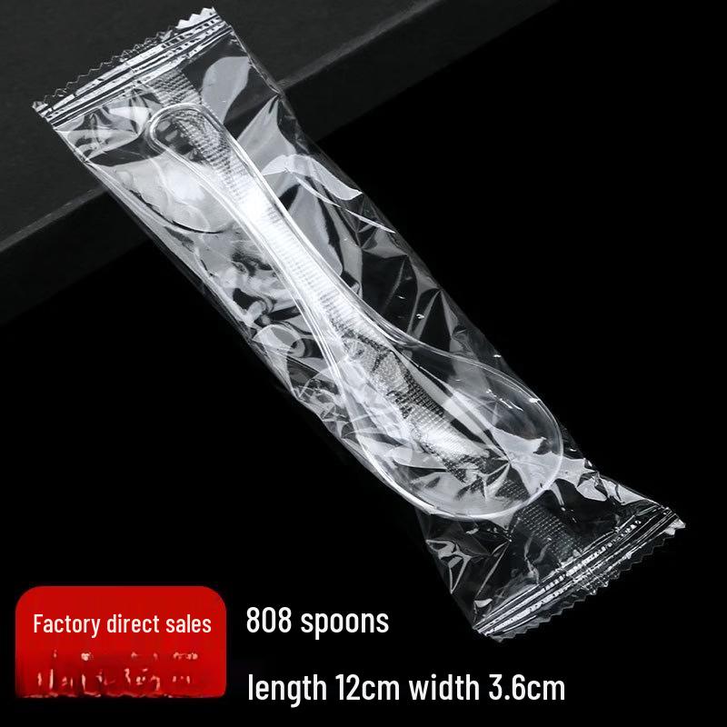 

Одноразовые пластиковые ложки в индивидуальной упаковке