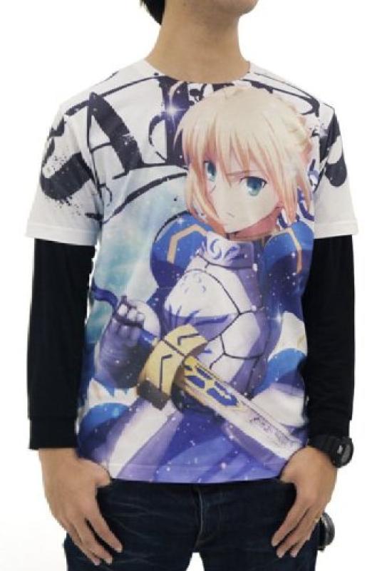 Cospa Ritterkönig Saber Vollgrafik WEISS Größe XL Fate/Zero T-Shirt