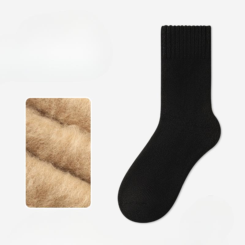 Male Winter Plus Thick Velvet Absorption Sweat Deodorizing Warm Home Floor Wool Tube Socks