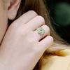 MERRYMOTIVE Pastel Flower Knit Chain Ring (Green)