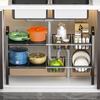 Retractable Under-Sink Organizer and Pot Rack Shelf