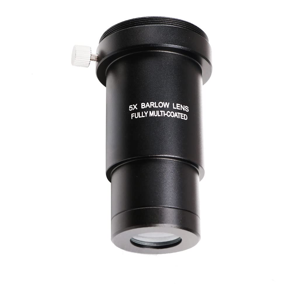 ANQILAFU 1.25-inch 5x Barlow Lens - for Telescope Eyepieces - Actual Magnification: 2x