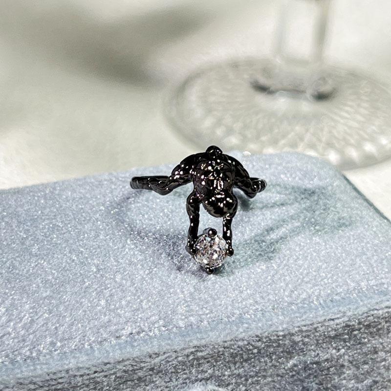 Halloween Themed Dark Vibe Ghost Spider Personality Ring Genderless Punk Niche Trendy Cool Ring
