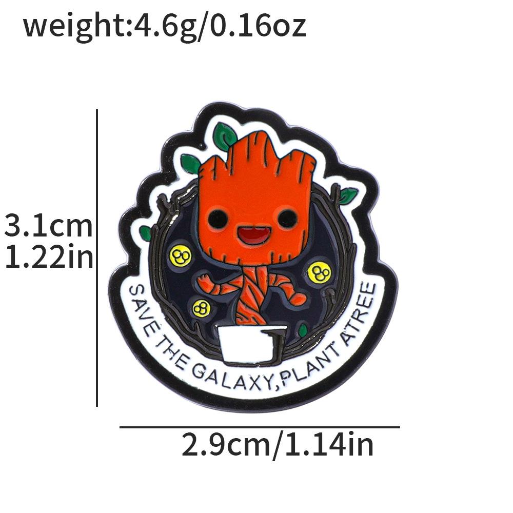 Cartoon adorable Square Trousers Enamel Lapel Pins Cartoon Character Collectible Badges Adorable Children's Present Jewelry designed for Backpacks