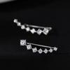 Light Luxury Niche Design Zircon Inlaid Earrings Seven Star Earrings Curved Earrings Zircon Fas J2G5