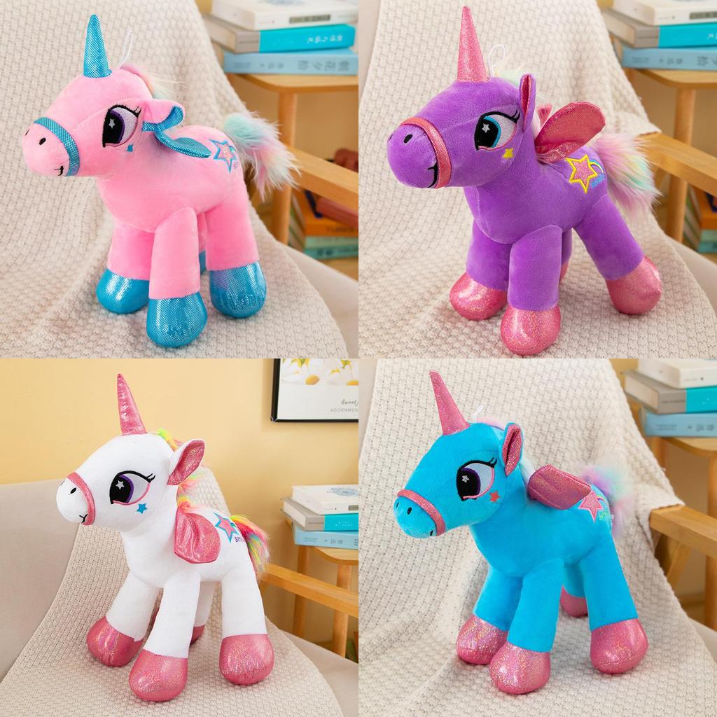 Plüsch-Einhorn-Spielzeug mit PP-Baumwollfüllung für Kinder und Sammler