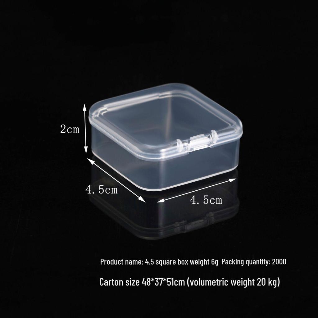 Rechteckige durchscheinende PP-Kunststoff-Aufbewahrungsbox mit Deckel für Schmuck und Kleinteile