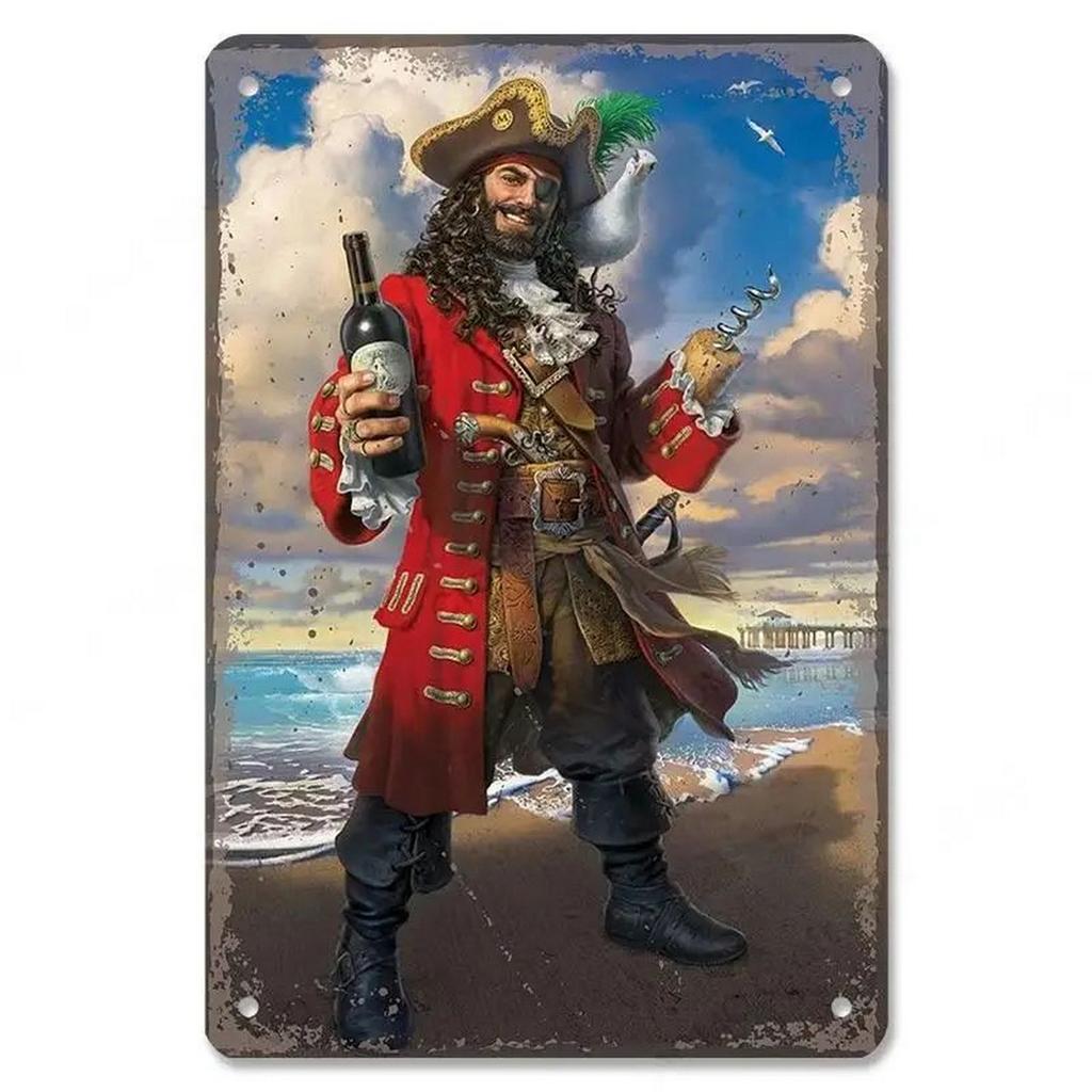 Plaque Metal Tin Signs Captain Bacardi Wall Decoration Vintage Art Posters Iron Painting for Man Cave Home Cafe Garden Club B