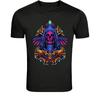 Neon Reaper Skull Hood T-Shirt - Dark Gothic Grim Skeleton