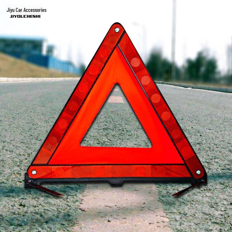 Reflective Car Warning Triangle for Safety and Parking